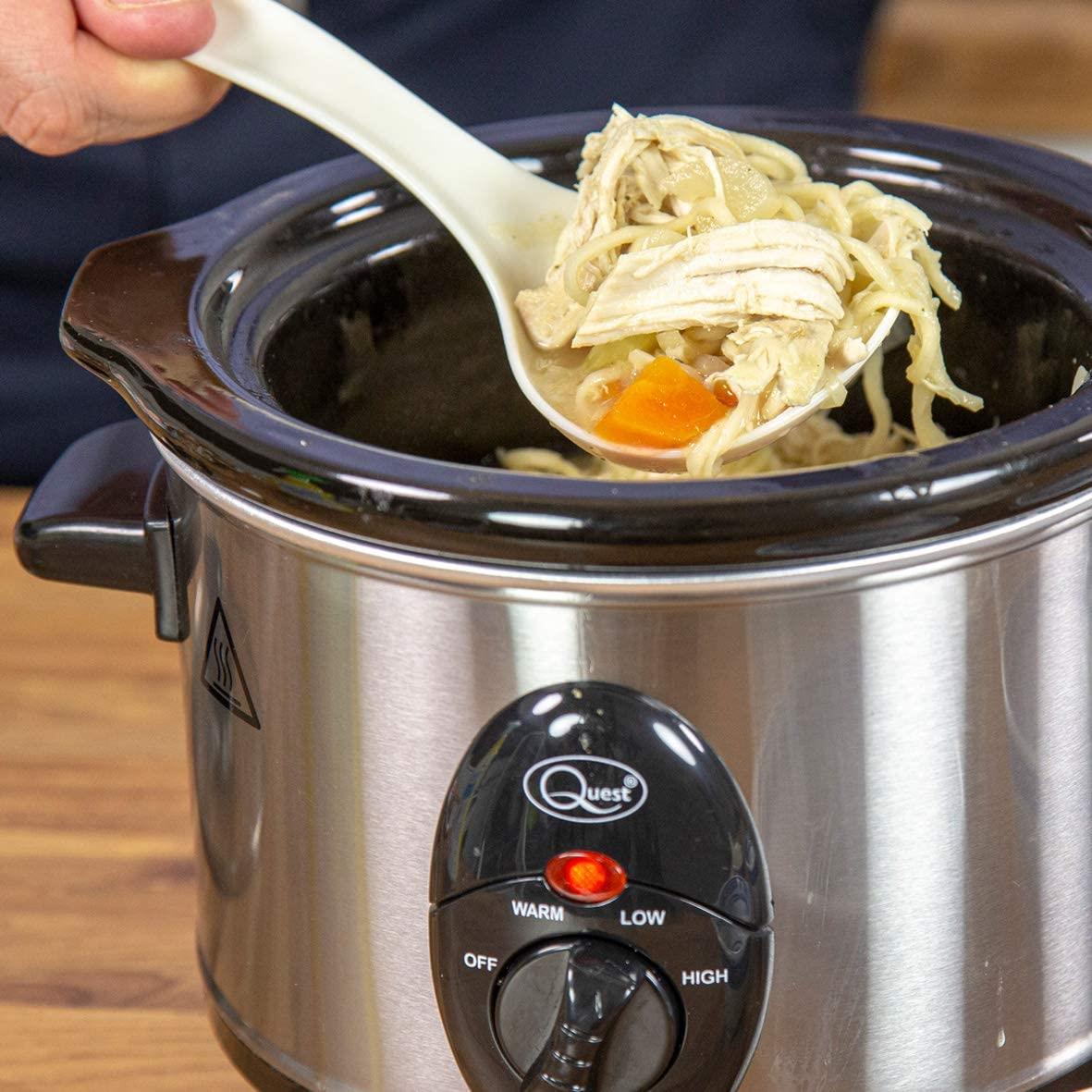 Quest 1.5 Litre Compact Slow Cooker Stainless Steel 35260