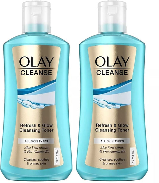 2x Olay Cleanse Refresh & Glow Cleaning Toner - All Skin Types 200ml