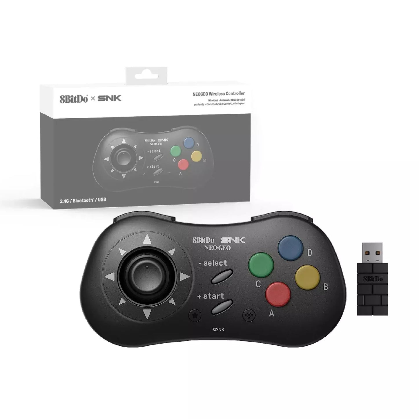 8BitDo: NEOGEO Wireless Controller - Black (PC/Mobile/NEOGEO mini)