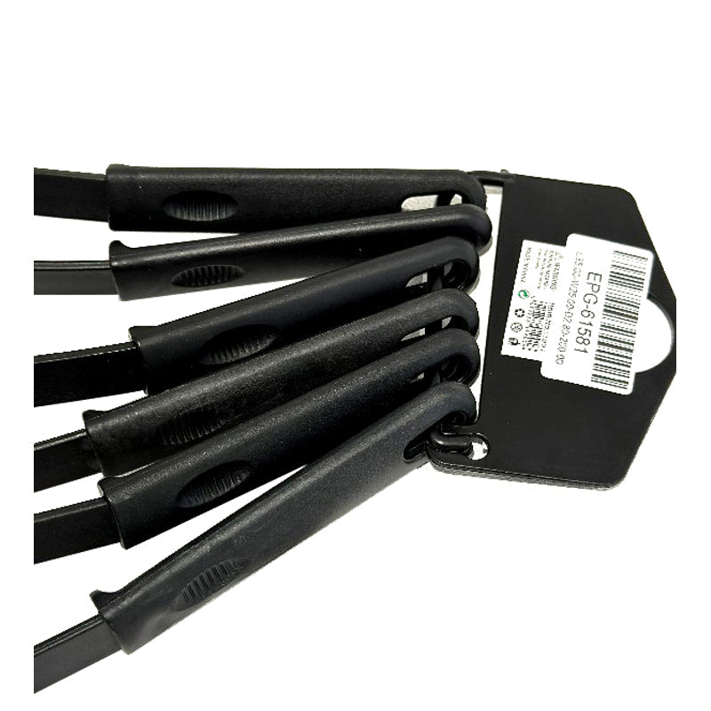 Kitchen Utensil Set Plastic Utensil Set of 6 Non-stick Heat Resistant Spatula with Handle 30cm