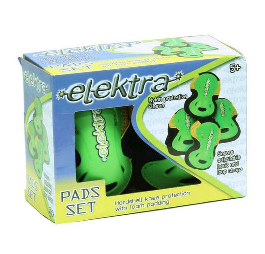 Elektra Hardshell Elbow and Knee Pad Green for Kids Boys Girls