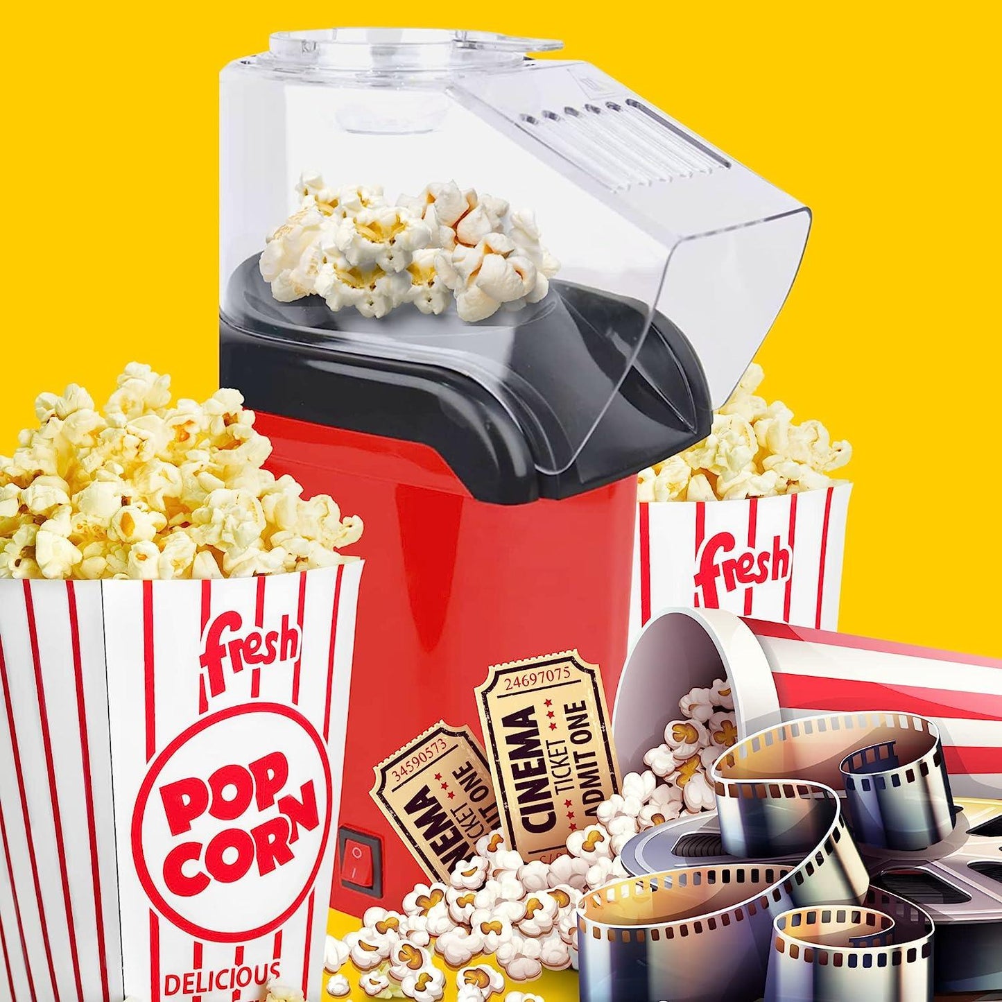 Domestic King 1200W Popcorn Maker-DK18049