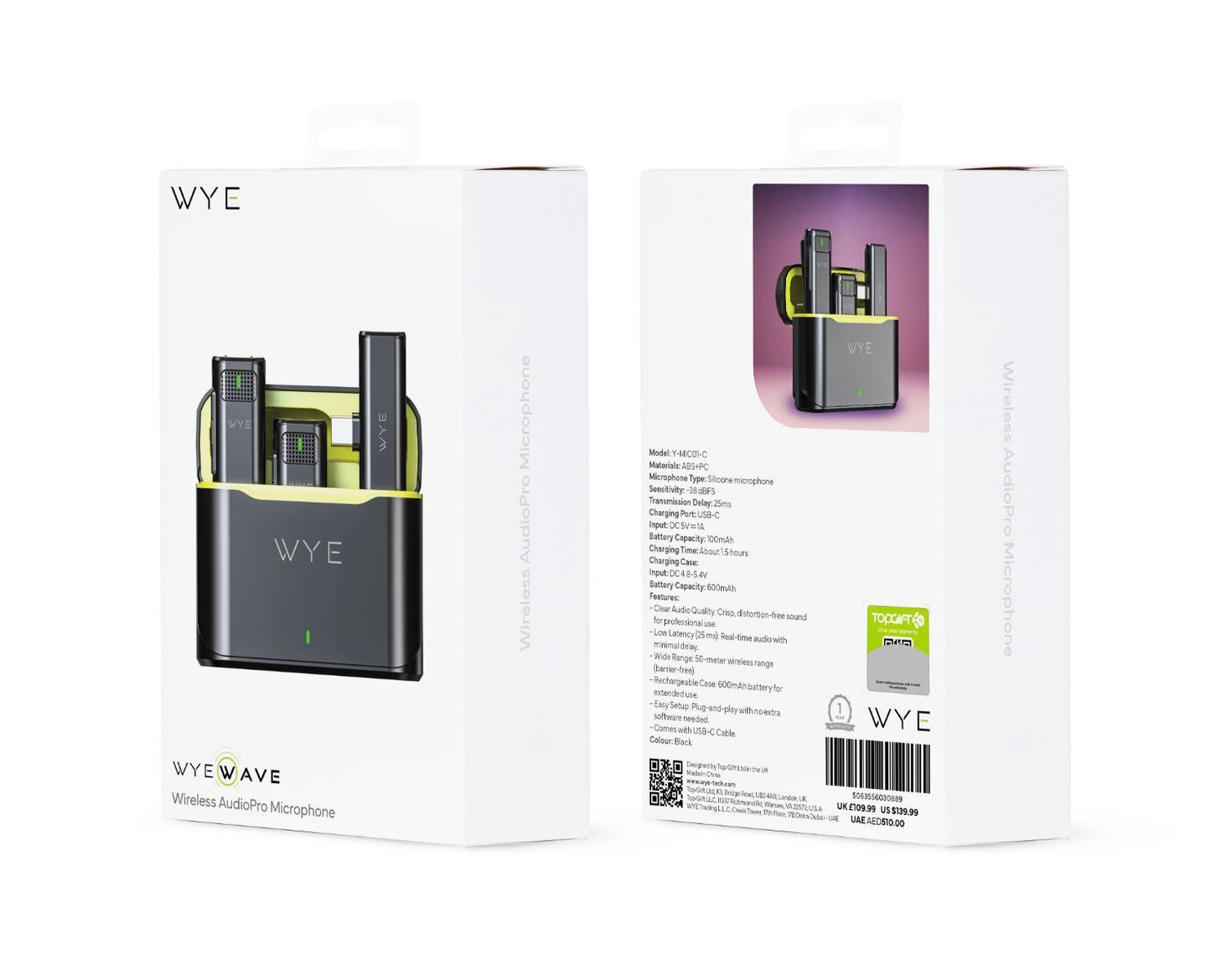 Wye Wireless AudioPro Clip-on Microphone Pair