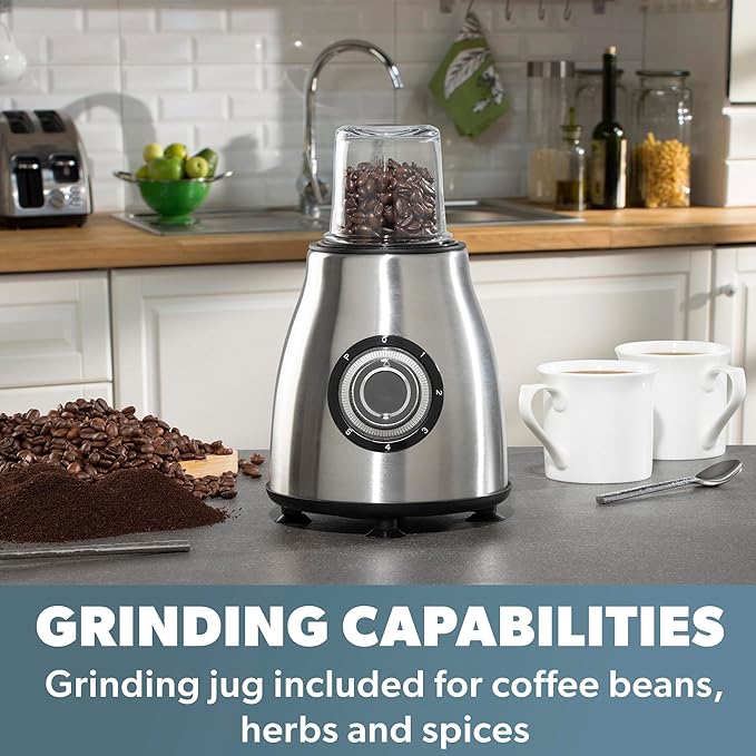 Daewoo Stainless Steel Smoothie & Shake Jug Blender | 1.5L Glass Jug