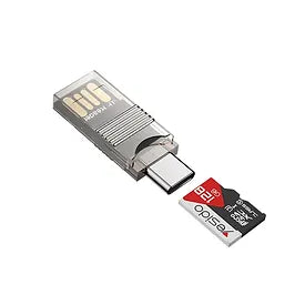 GS21 2 In 1 Multi Function USB 3.0 Type-C to USB and TF card OTG card Reader