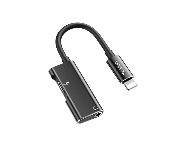 2 In 1 Audio Splitter To 3.5Mm Aux Audio Headphone Earphone Jack Charger Cable