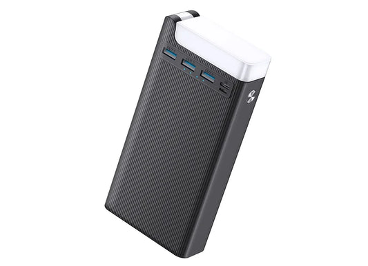 YESIDO 30000mAh Super capacitor 3 USB and PD Type-C Max 5V 2A with LED light