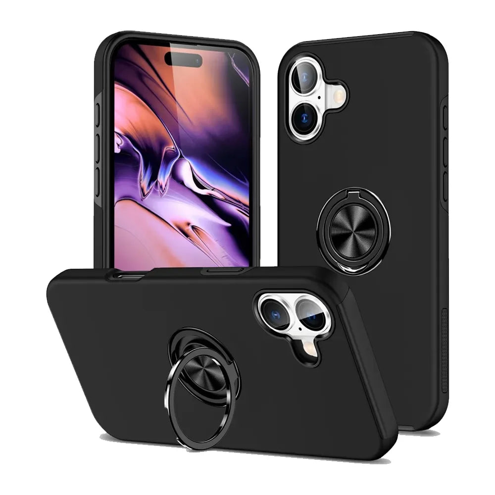 iPhone 17 Ring Holder Case –Protective Stand Grip Cover