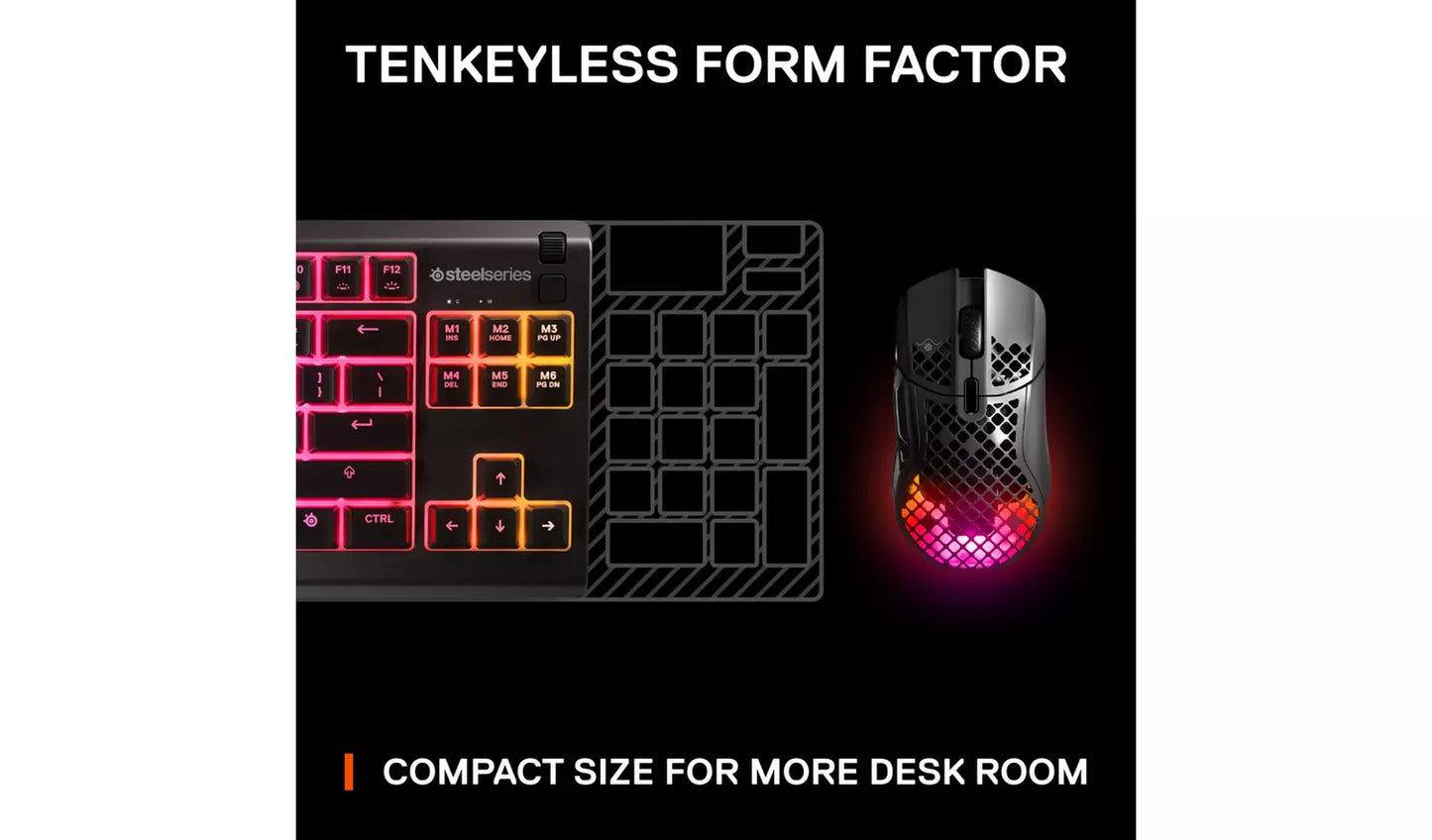 SteelSeries Apex 3 TKL Wired Gaming Keyboard - Black