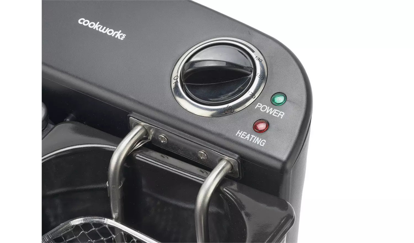 Cookworks Twin Professional Deep Fat Fryer