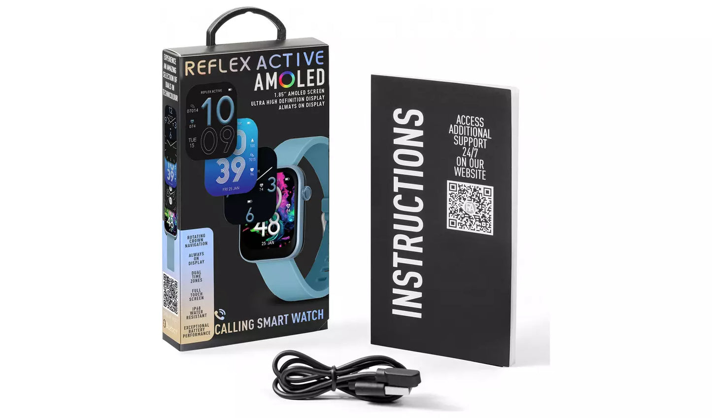 Reflex Active Series 40 Blue Strap Calling Smart Watch