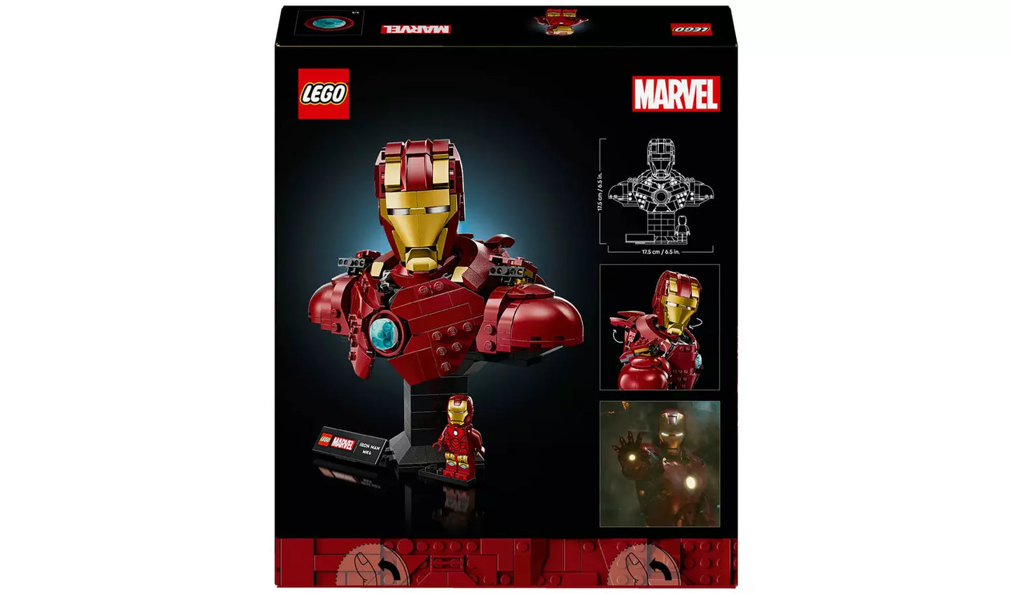 LEGO Marvel Iron Man MK4 Bust Building Set for Adults 76327