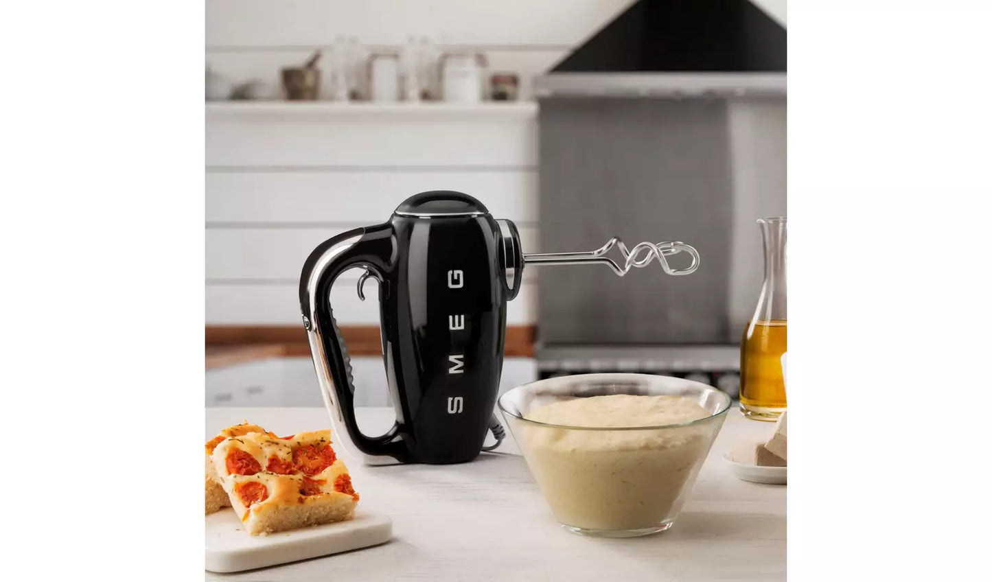 Smeg HMF01BLUK 50's Style Retro Electric Hand Mixer - Black