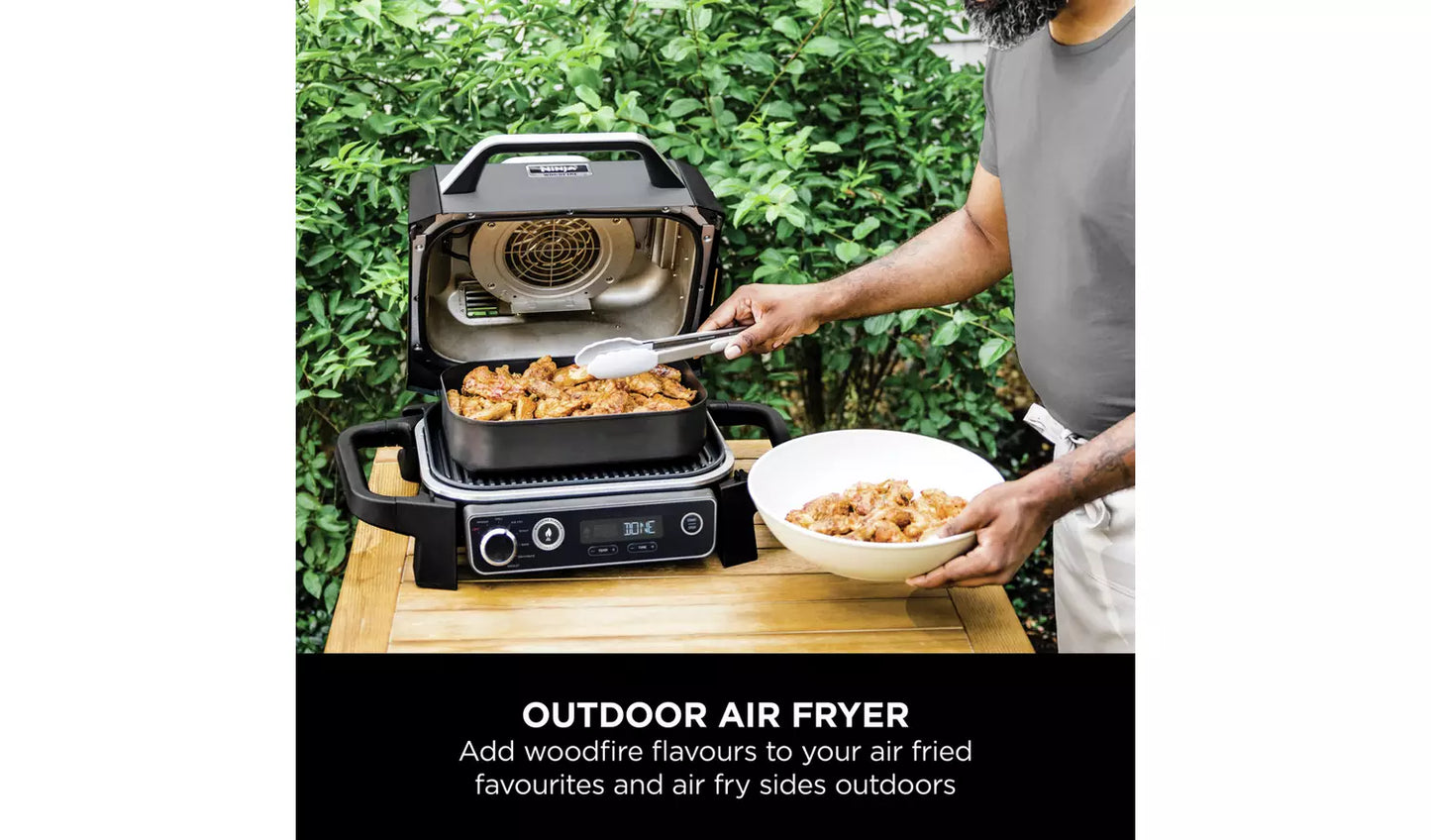 Ninja OG701UK Woodfire Electric BBQ Grill & Smoker