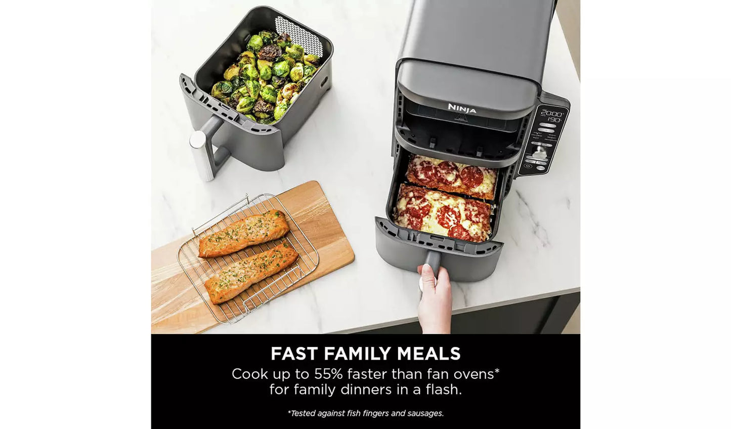 Ninja Double Stack XL SL400UK 9.5L Air Fryer - Grey