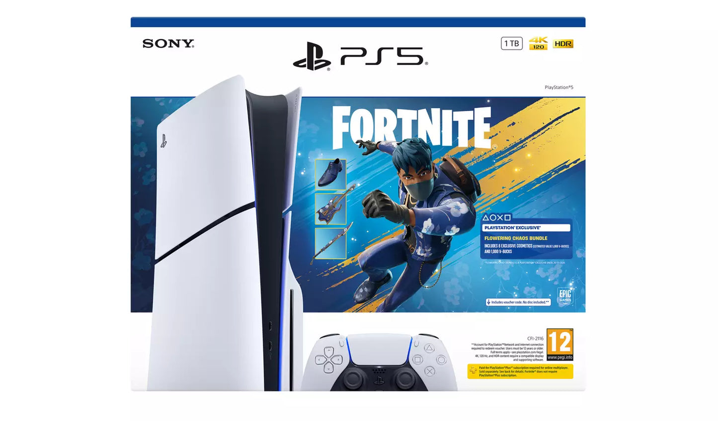 PlayStation 5 Disc Console - Fortnite Flowering Chaos Bundle