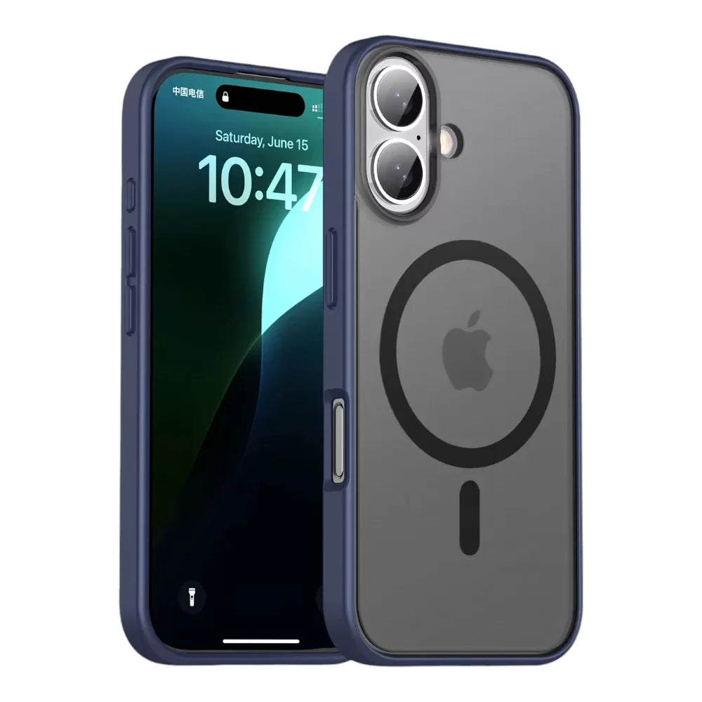 iPhone 16 Metal Camera Circle Clear Case