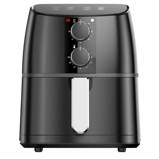 Domestic King 4L Air Fryer With Recipe Book, Timer & Temperature Control Black