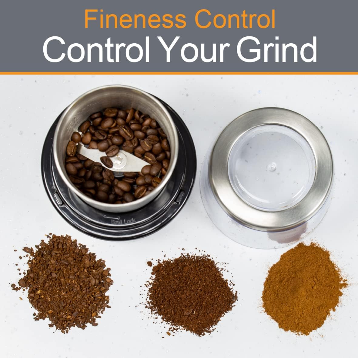 Quest Compact 200W Stainless Steel Electric Grinder