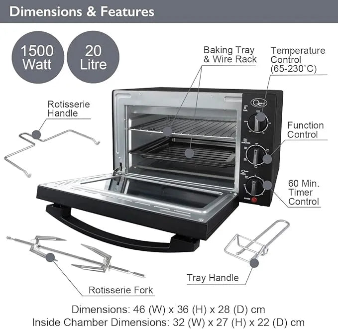 Quest 20L Rotisserie Oven