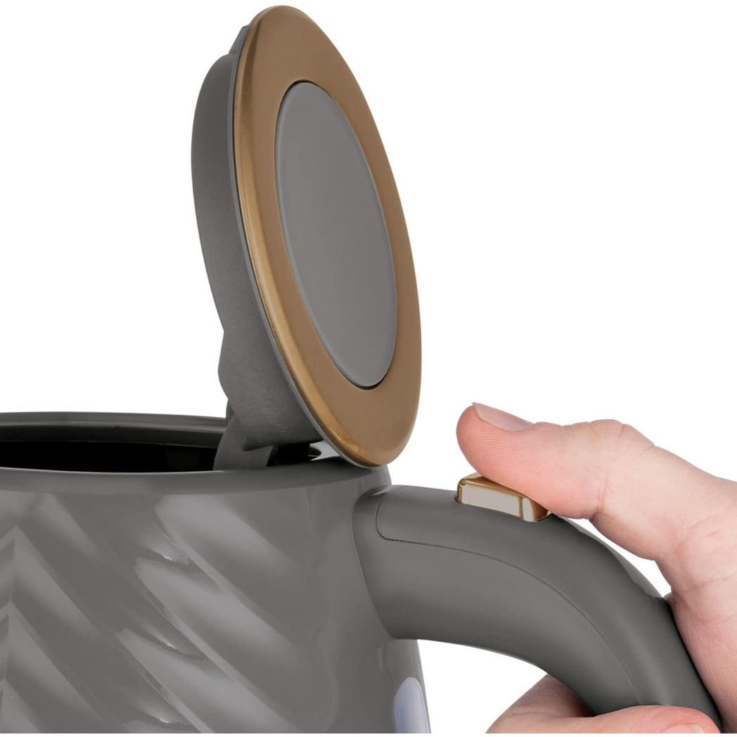 Russell Hobbs Groove Grey Cordless 1.7L 3000W Kettle