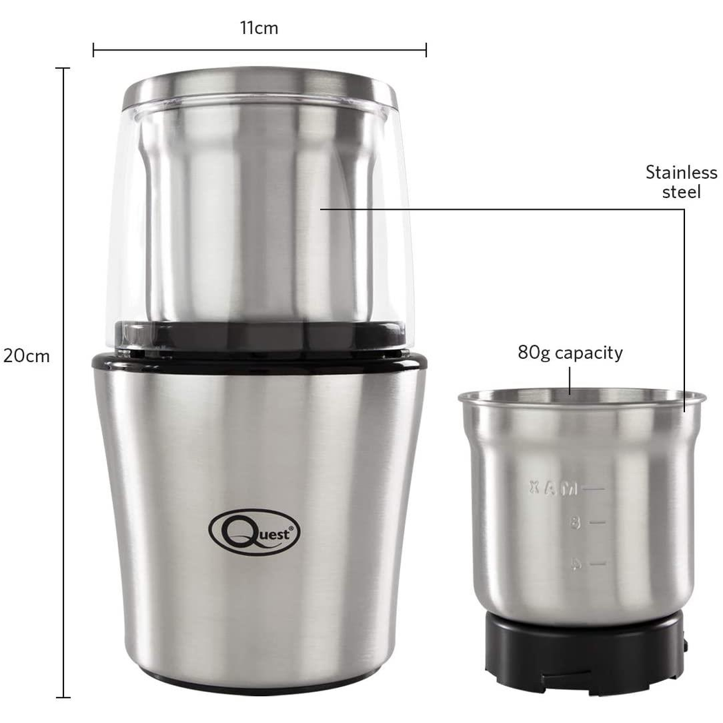 Quest Compact Stainless Steel Electric Grinder 34170