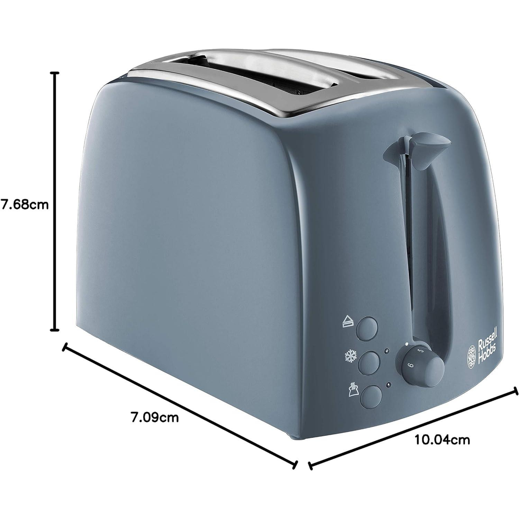 Russell Hobbs Textures 2-Slice Toaster 850W Grey 21644