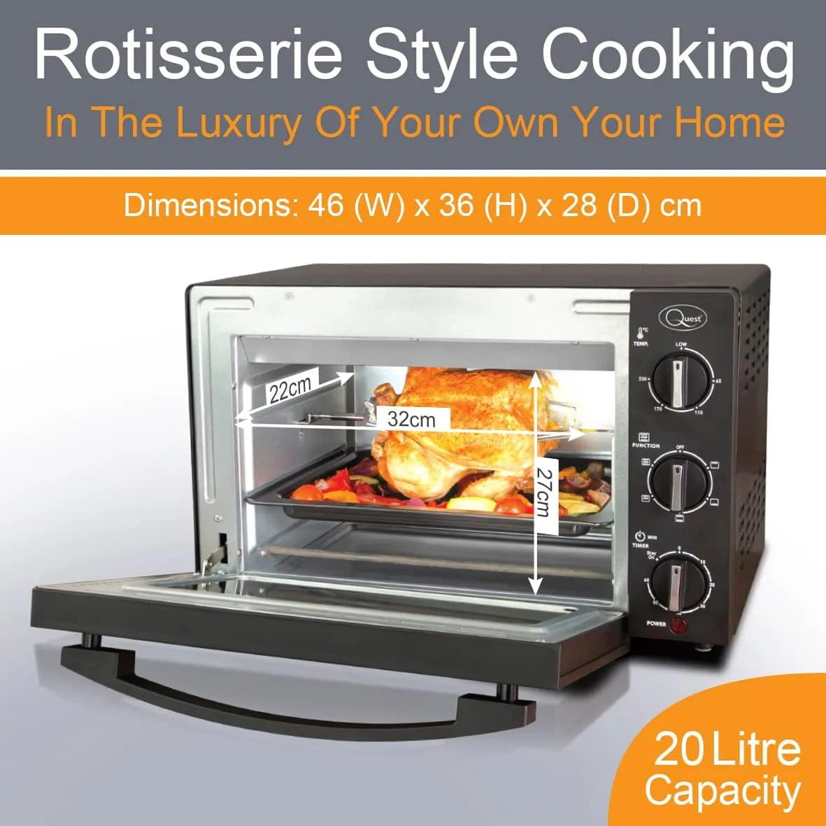 Quest 20L Rotisserie Oven
