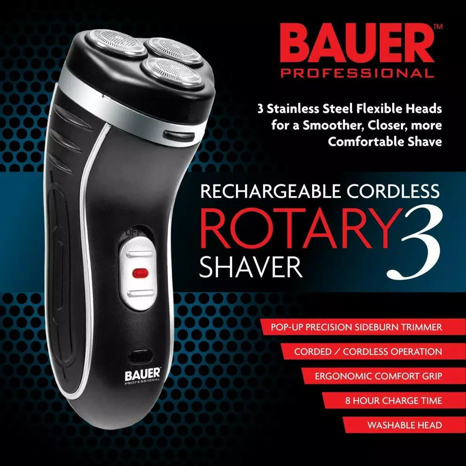 BAUER 3-head Mens Shaver Smooth Action