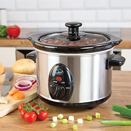 Quest 1.5 Litre Compact Slow Cooker Stainless Steel 35260