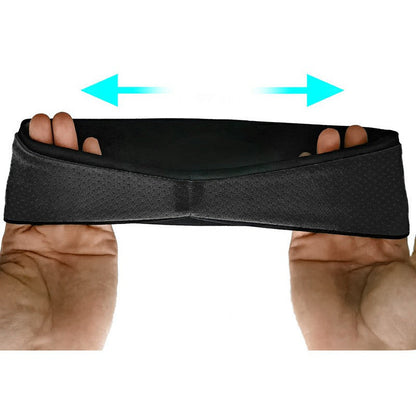 Wireless Bluetooth Headband Sleeping Eye Mask Headphones Headset Music Sports - Black