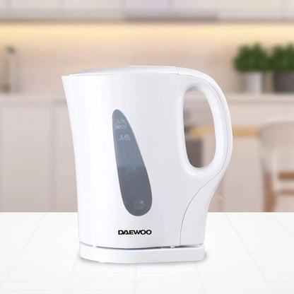 Daewoo Essentials Plastic Kettle White 1.7 Litre