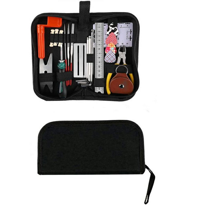 26 pcs Guitar Repairing Tool Kit of Guitar Winder Wire Plier String Organizer Fingerboard Protector String Ruler