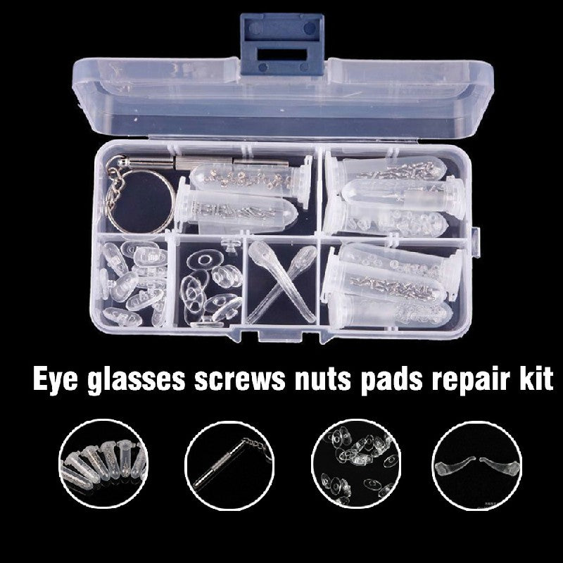 Spectacle Glasses Sunglasses Eye Glass Screws Nuts Pads Optical Repair Kit