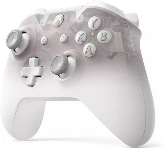 Microsoft Official Xbox One S - Wireless Controller - Phantom White (Boxed) (Xbox One/PC)