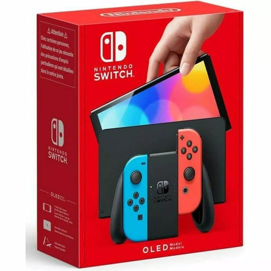 Nintendo Switch Console - OLED Model - Neon Blue/Neon Red (UK) (Switch)