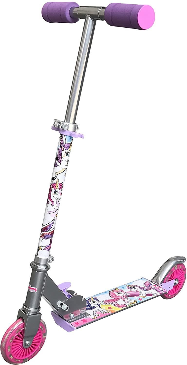 Unicorn Dreamland Push Scooter with 2 light up Flashing Wheel for Boy Girl SV13988