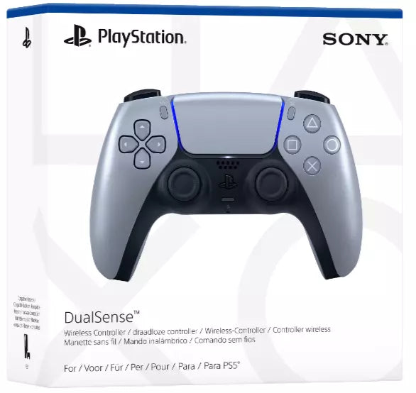 Sony Official PlayStation 5 - DualSense Wireless Controller - Sterling Silver (PS5)