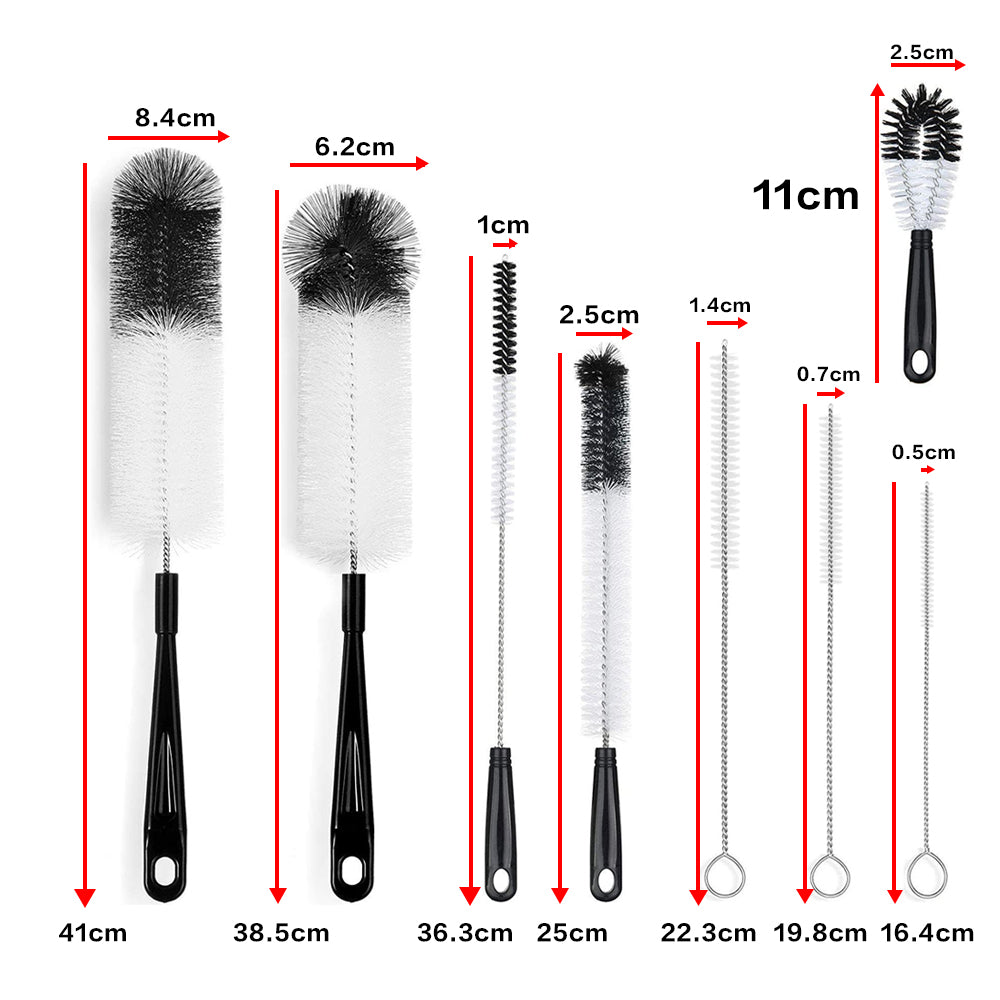 8 Pack Bottle Cleaning Brush Set Long Handle Bottle Cleaner with Kettle Lid