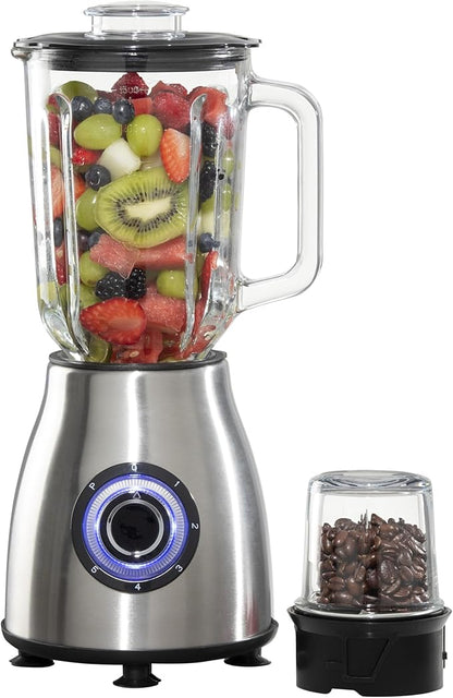 Daewoo Stainless Steel Smoothie & Shake Jug Blender | 1.5L Glass Jug