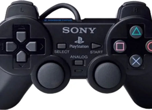 PS2 Official Dual Shock 2 Black Controller
