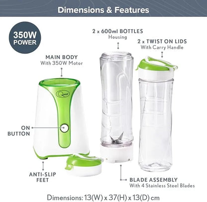 Quest Personal Blender & Smoothie Maker with Portable Bottle