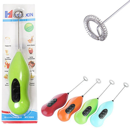 Hand Stirrer Coffee Milk Frother Stirrer Battery Operated 22 cm - Random Colour