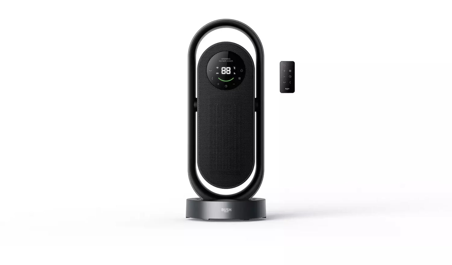 Bush 2kW Digital Dual Oscillating Ceramic Tower Fan Heater