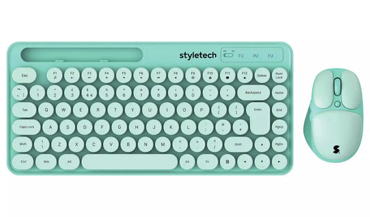 Styletech MK520 Wireless Mouse and Keyboard Green