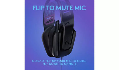 Logitech G335 Wired Gaming Headset - Black