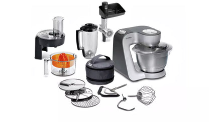 Bosch MUM59340GB 7-in-1 Stand Mixer, Grey & Silver