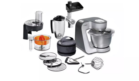 Bosch MUM59340GB 7-in-1 Stand Mixer, Grey & Silver