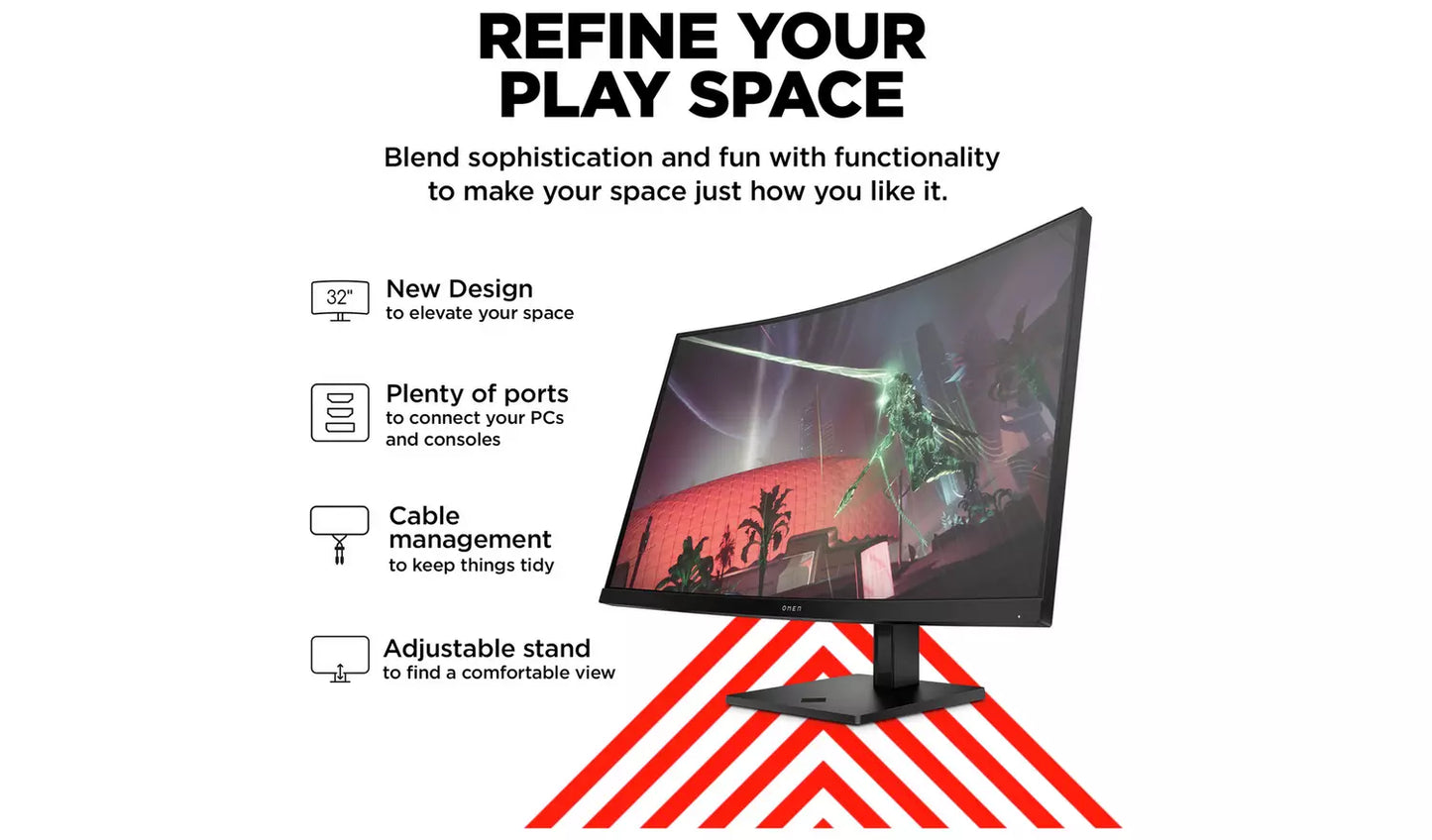 HP Omen 31.5 Inch 165Hz QHD Gaming Monitor