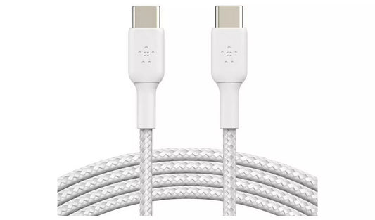 Belkin Braided USB-C to USB-C 2m Cable - White